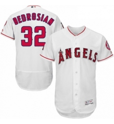Mens Majestic Los Angeles Angels of Anaheim 32 Cam Bedrosian White Home Flex Base Authentic Collection MLB Jersey