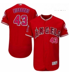 Mens Majestic Los Angeles Angels of Anaheim 43 Garrett Richards Authentic Red Alternate Cool Base MLB Jersey
