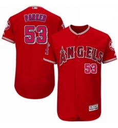 Mens Majestic Los Angeles Angels of Anaheim 53 Blake Parker Red Alternate Flex Base Authentic Collection MLB Jersey
