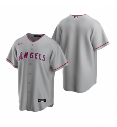 Mens Nike Los Angeles Angels Blank Gray Road Stitched Baseball Jersey