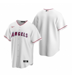 Mens Nike Los Angeles Angels Blank White Home Stitched Baseball Jersey