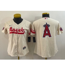 Women Los Angeles Angels 2022 Cream City Connect Team Big Logo Stitched Baseball Jersey