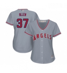 Womens Los Angeles Angels of Anaheim 37 Cody Allen Replica Grey Road Cool Base Baseball Jersey 