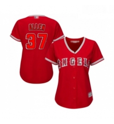 Womens Los Angeles Angels of Anaheim 37 Cody Allen Replica Red Alternate Baseball Jersey 