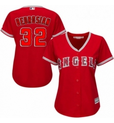 Womens Majestic Los Angeles Angels of Anaheim 32 Cam Bedrosian Replica Red Alternate MLB Jersey 