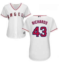 Womens Majestic Los Angeles Angels of Anaheim 43 Garrett Richards Replica White Home Cool Base MLB Jersey