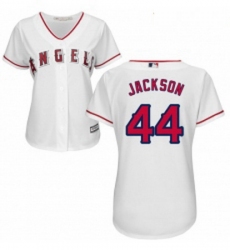 Womens Majestic Los Angeles Angels of Anaheim 44 Reggie Jackson Authentic White Home Cool Base MLB Jersey