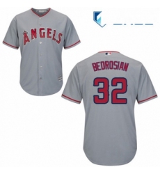 Youth Majestic Los Angeles Angels of Anaheim 32 Cam Bedrosian Replica Grey Road Cool Base MLB Jersey 