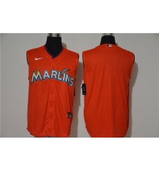 Marlins Blank Orange Nike Cool Base Sleeveless Jersey