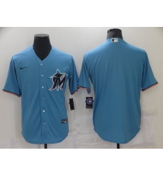Men Nike Miami Marlins Blue Blank Baseball Stitched Jersey