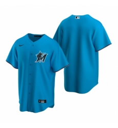 Mens Nike Miami Marlins Blank Blue Alternate Stitched Baseball Jersey