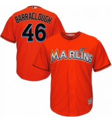 Youth Majestic Miami Marlins 46 Kyle Barraclough Replica Orange Alternate 1 Cool Base MLB Jersey 