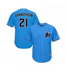 Youth Miami Marlins 21 Curtis Granderson Replica Blue Alternate 1 Cool Base Baseball Jersey 