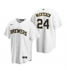 Men Milwaukee Brewers 24 Andrew McCutchen White Cool Base Stitched Jerse