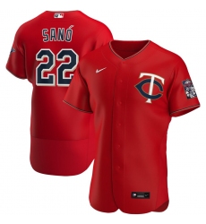 Men Minnesota Twins 22 Miguel Sano Men Nike Red Alternate 2020 Flex Base Player MLB Jersey