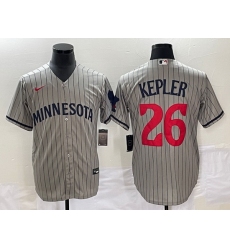 Men Minnesota Twins 26 Max Kepler Gray Cool Base Stitched Baseball Jersey
