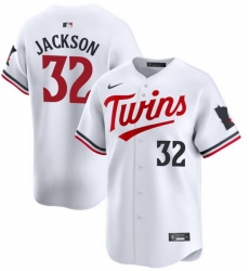 Men Minnesota Twins 32 Jay Jackson White 2024 Home Limited Cool Base Stitched Baseball Jersey