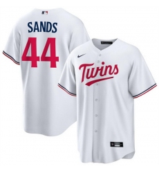 Men Minnesota Twins 44 Cole Sands White Cool Base Stitched Baseball Jersey