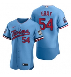 Men Minnesota Twins 54 Sonny Gray Blue Flex Base Stitched jersey