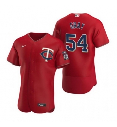 Men Minnesota Twins 54 Sonny Gray Red Flex Base Stitched jersey