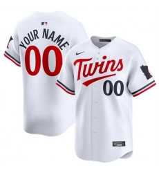 Men Minnesota Twins Active Player Custom White 2024 Home Limited Cool Base Stitched Baseball Jersey