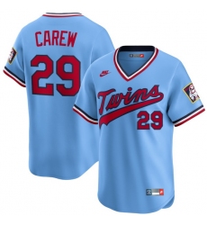 Men Minnesota Twins Rod Carew #29 Blue Flex Base Stitched jersey