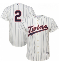 Mens Majestic Minnesota Twins 2 Brian Dozier Replica Cream Alternate Cool Base MLB Jersey