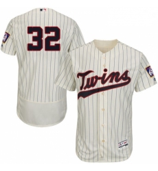 Mens Majestic Minnesota Twins 32 Zach Duke Cream Alternate Flex Base Authentic Collection MLB Jersey