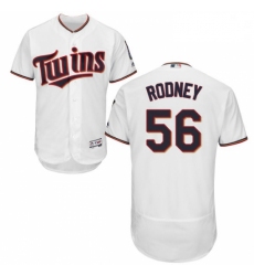 Mens Majestic Minnesota Twins 56 Fernando Rodney White Home Flex Base Authentic Collection MLB Jersey