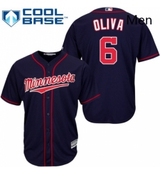 Mens Majestic Minnesota Twins 6 Tony Oliva Authentic Light Blue Cooperstown Throwback MLB Jersey