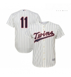 Mens Minnesota Twins 11 Jorge Polanco Replica Cream Alternate Cool Base Baseball Jersey 