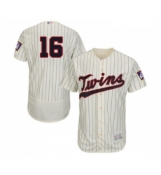 Mens Minnesota Twins 16 Jonathan Schoop Cream Alternate Flex Base Authentic Collection Baseball Jersey