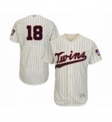 Mens Minnesota Twins 18 Mitch Garver Cream Alternate Flex Base Authentic Collection Baseball Jersey