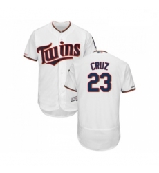 Mens Minnesota Twins 23 Nelson Cruz White Home Flex Base Authentic Collection Baseball Jersey