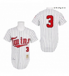 Mens Mitchell and Ness 1991 Minnesota Twins 3 Harmon Killebrew Authentic White Throwback MLB Jersey