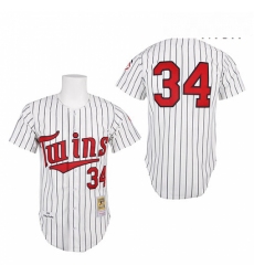 Mens Mitchell and Ness 1991 Minnesota Twins 34 Kirby Puckett Authentic White Throwback MLB Jersey
