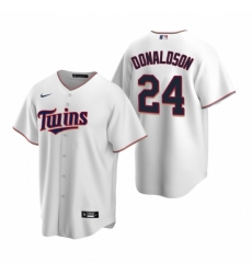 Mens Nike Minnesota Twins 24 Josh Donaldson White Home Stitched Baseball Jersey