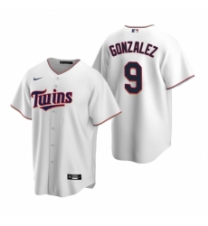 Mens Nike Minnesota Twins 9 Marwin Gonzalez White Home Stitched Baseball Jersey