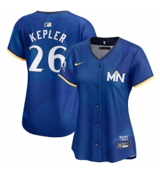 Women Minnesota Twins 26 Max Kepler Royal 2024 City Connect Limited Stitched Baseball Jersey