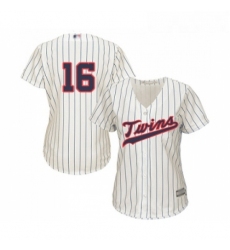 Womens Minnesota Twins 16 Jonathan Schoop Replica Cream Alternate Cool Base Baseball Jersey 