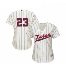 Womens Minnesota Twins 23 Nelson Cruz Replica Cream Alternate Cool Base Baseball Jersey 