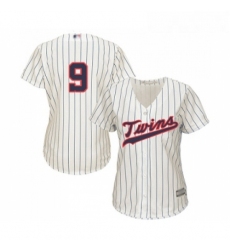 Womens Minnesota Twins 9 Marwin Gonzalez Replica Cream Alternate Cool Base Baseball Jersey 