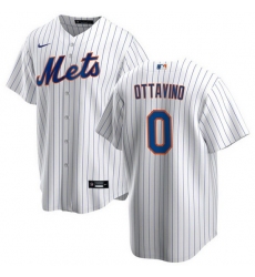 Men New York Mets 0 Adam Ottavino White Cool Base Stitched Jersey