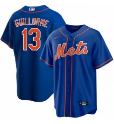 Men New York Mets 13 Luis Guillorme Royal Cool Base Stitched Baseball Jersey