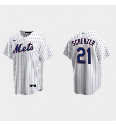 Men New York Mets 21 Max Scherzer White Cool Base Stitched Baseball jersey