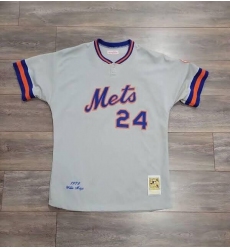 Men New York Mets 24 Robinson Cano Grey Stitched Baseball Jersey