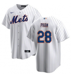 Men New York Mets 28 Tommy Pham White Cool Base Stitched Jersey