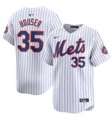 Men New York Mets 35 Adrian Houser White 2024 Home Limited Stitched Baseball Jersey