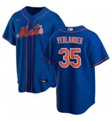 Men New York Mets 35 Justin Verlander Royal Cool Base Stitched Baseball Jersey