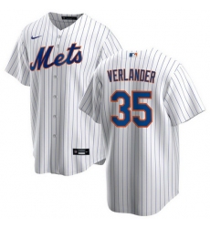 Men New York Mets 35 Justin Verlander White Cool Base Stitched Baseball Jersey